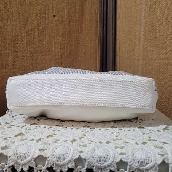 Michael Kors Nola Small Crystal Embellished Clutch Metallic Chain and Kisslock - Picture 5 of 11